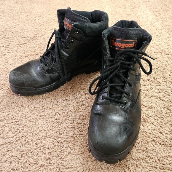 Thorogood Tactical Work Boots Mens 12 Black Leather 834-6086 6" Lace Up GUC - Picture 7 of 12